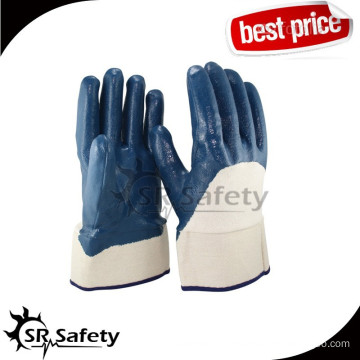 SRSAFETY nitrile coated glove oil resistant hand gloves/safety gloves